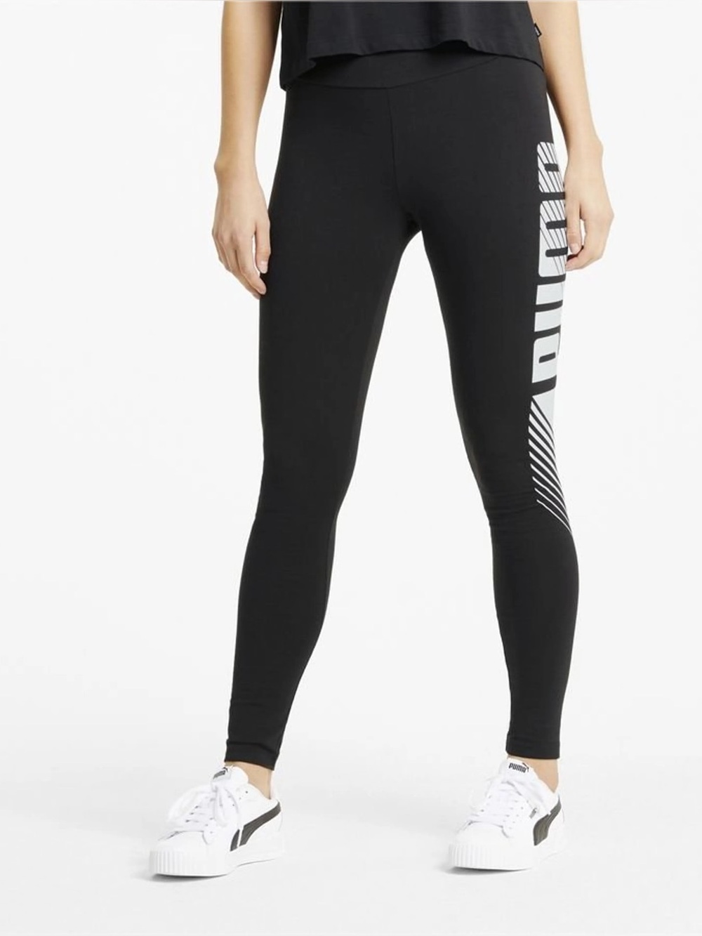 Puma way 1 Leggings - Black White Logo - large